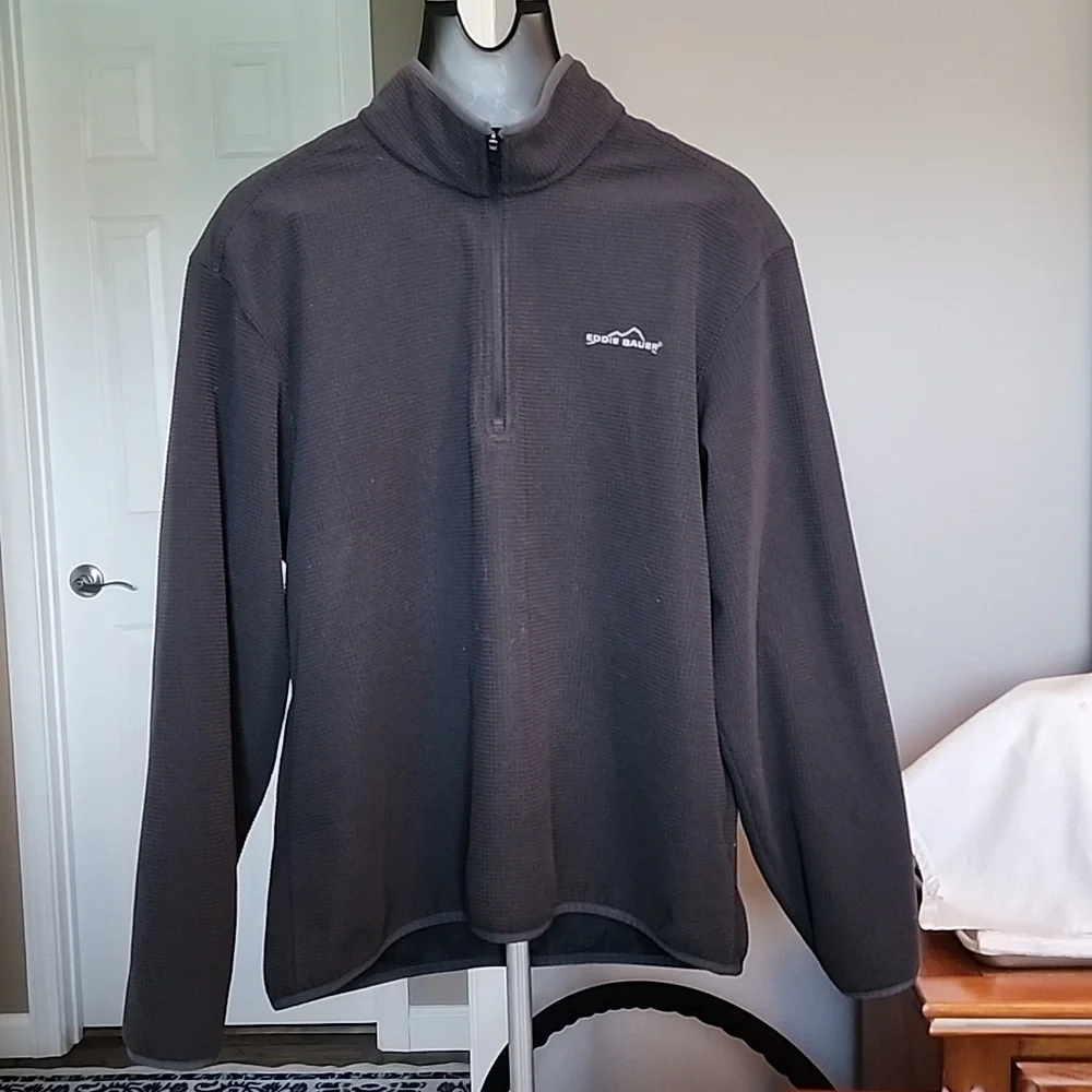 Eddie bauer grid fleece quarter zip - Picture 1 of 5
